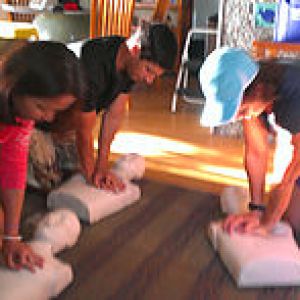 CPR training for Kona Ocean Experience Captains and crew
